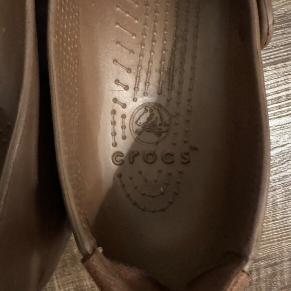 Crocs Silver Fox Mary Jane Brown Sz 9 - Picture 7 of 7
